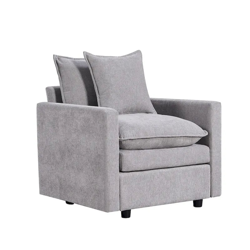 33.07 Upholstered Arm Chair with Solid Wood Frame