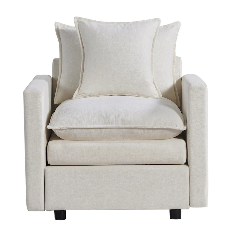 33.07 Upholstered Arm Chair with Solid Wood Frame