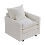 33.07 Upholstered Arm Chair with Solid Wood Frame