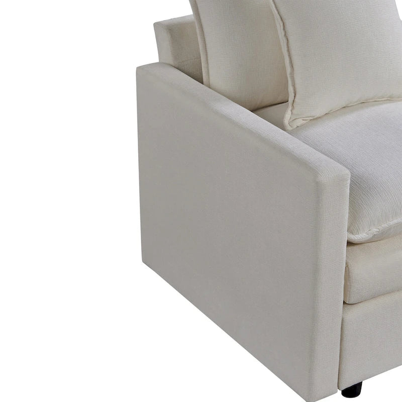 33.07 Upholstered Arm Chair with Solid Wood Frame