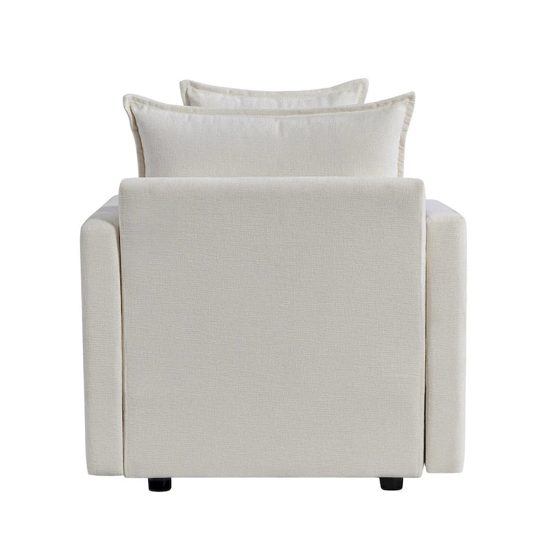 33.07 Upholstered Arm Chair with Solid Wood Frame