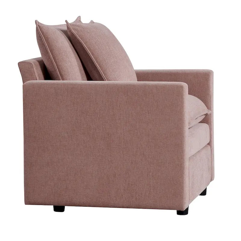 33.07 Upholstered Arm Chair with Solid Wood Frame