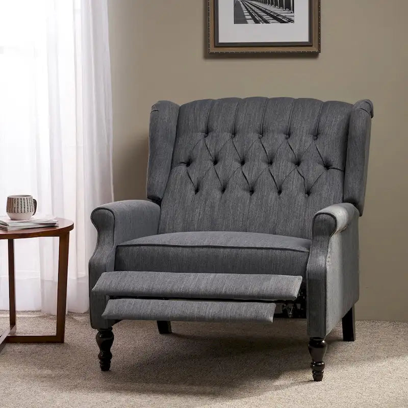 One And Half Seater Recliner, Adjustable Oversized Recliner with Wingback