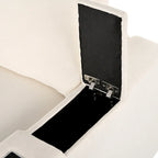 Beige Chenille Modular Sectional Sofa with USB, Bluetooth & Storage