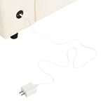 Beige Chenille Modular Sectional Sofa with USB, Bluetooth & Storage