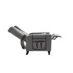 Arm Pushing Recliner Chair,Button Tufted Wingback Recliner Chair,Fabric Pushback Manual Single Sofa Home Theater Seating