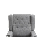 Arm Pushing Recliner Chair,Button Tufted Wingback Recliner Chair,Fabric Pushback Manual Single Sofa Home Theater Seating