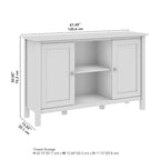 Bush Furniture Mayfield Accent Cabinet with Doors and Storage