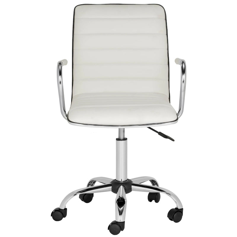 SAFAVIEH Kendra White Adjustable Height Office Desk Chair - 22.4 x 19.9 x 35.9 - 22.4 x 19.9 x 35.9 - 22Wx23Dx40H