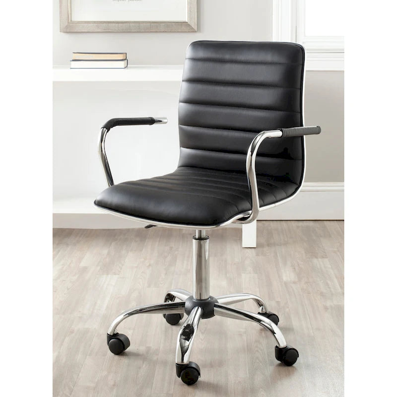 SAFAVIEH Kendra White Adjustable Height Office Desk Chair - 22.4 x 19.9 x 35.9 - 22.4 x 19.9 x 35.9 - 22Wx23Dx40H