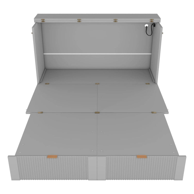 Full Size Murphy Bed with drawer and a set of Sockets & USB Ports