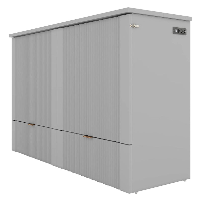 Full Size Murphy Bed with drawer and a set of Sockets & USB Ports