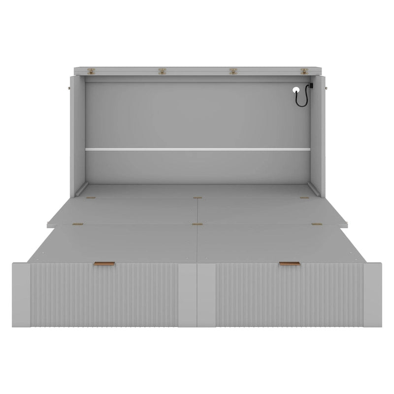 Full Size Murphy Bed with drawer and a set of Sockets & USB Ports