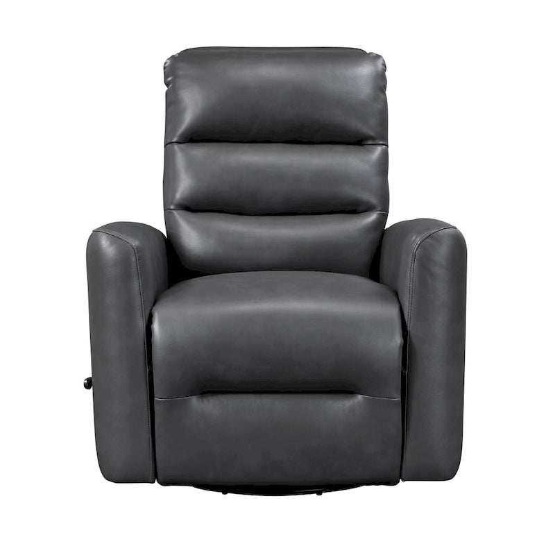Glider Reclining Chair Swivel Motion Breathable Faux Leather Upholstery Luxury Living Room Furniture, Movie Chair