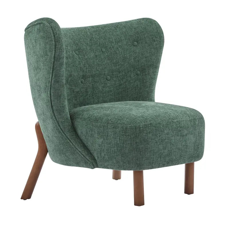 Christopher Knight Home - Camille Modern Upholstered Armless Accent Chair with Plush Seating and Solid Wood Frame