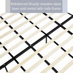 Upholstered King Bed Features a 54 High Headboard w/Buttoned Tuft