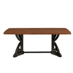 Eleanor 78-inch Oak Top Dining Table with Interlocking Base by iNSPIRE Q Classic