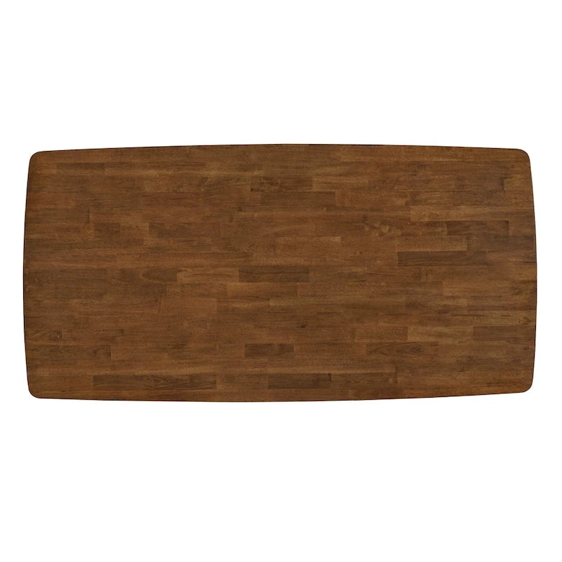 Eleanor 78-inch Oak Top Dining Table with Interlocking Base by iNSPIRE Q Classic