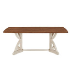 Eleanor 78-inch Oak Top Dining Table with Interlocking Base by iNSPIRE Q Classic
