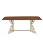 Eleanor 78-inch Oak Top Dining Table with Interlocking Base by iNSPIRE Q Classic