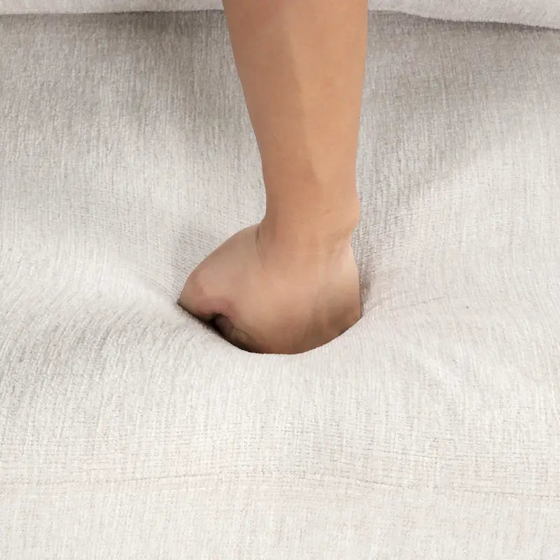 108.6 Chenille U-Shaped Sectional Sofa Bed with USB Ports, Storage Chaise, and 3 Back Pillows