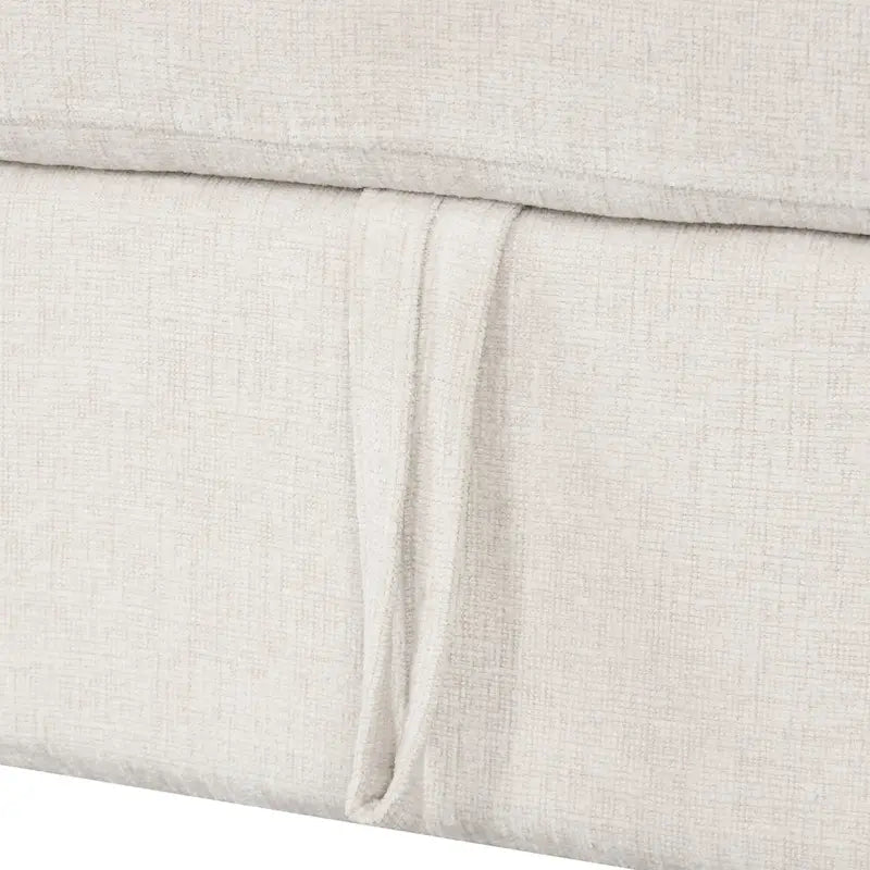 108.6 Chenille U-Shaped Sectional Sofa Bed with USB Ports, Storage Chaise, and 3 Back Pillows