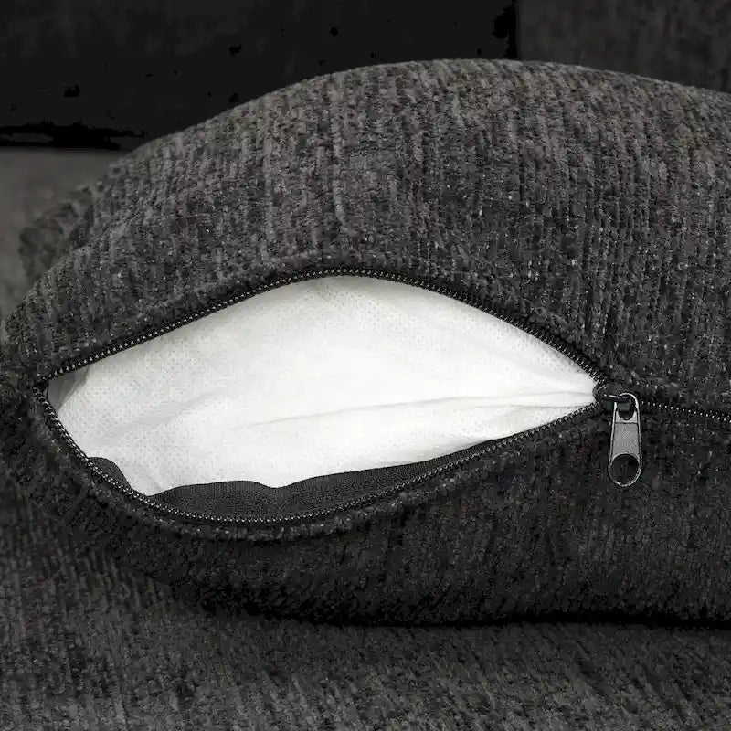 108.6 Chenille U-Shaped Sectional Sofa Bed with USB Ports, Storage Chaise, and 3 Back Pillows