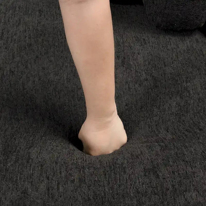 108.6 Chenille U-Shaped Sectional Sofa Bed with USB Ports, Storage Chaise, and 3 Back Pillows