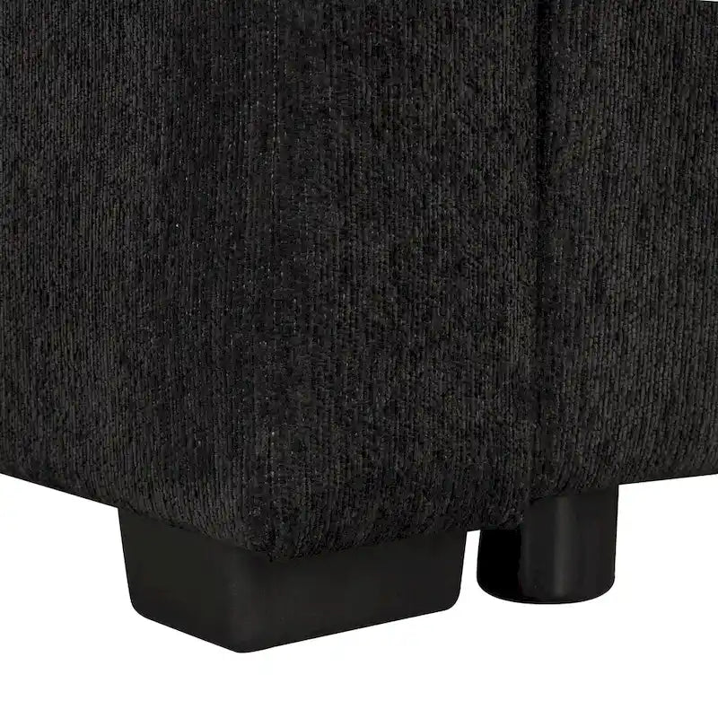 108.6 Chenille U-Shaped Sectional Sofa Bed with USB Ports, Storage Chaise, and 3 Back Pillows