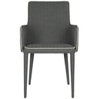 SAFAVIEH Elois Mid-Century Dining Modern White Arm Chair - 23.6 W x 21.6 L x 35.5 H - 24Wx22Dx36H