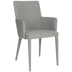 SAFAVIEH Elois Mid-Century Dining Modern White Arm Chair - 23.6 W x 21.6 L x 35.5 H - 24Wx22Dx36H
