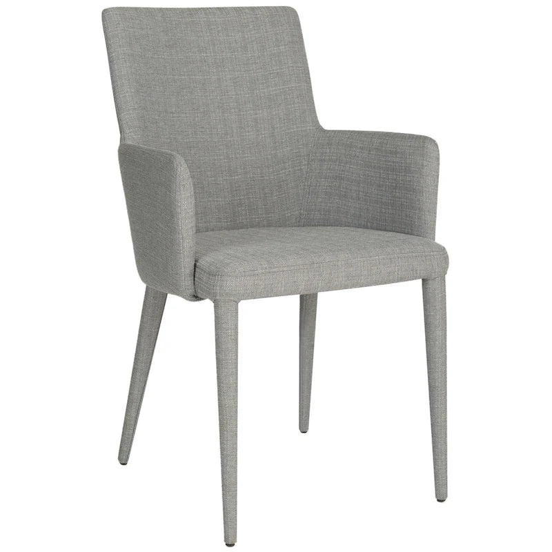 SAFAVIEH Elois Mid-Century Dining Modern White Arm Chair - 23.6 W x 21.6 L x 35.5 H - 24Wx22Dx36H