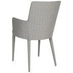 SAFAVIEH Elois Mid-Century Dining Modern White Arm Chair - 23.6 W x 21.6 L x 35.5 H - 24Wx22Dx36H