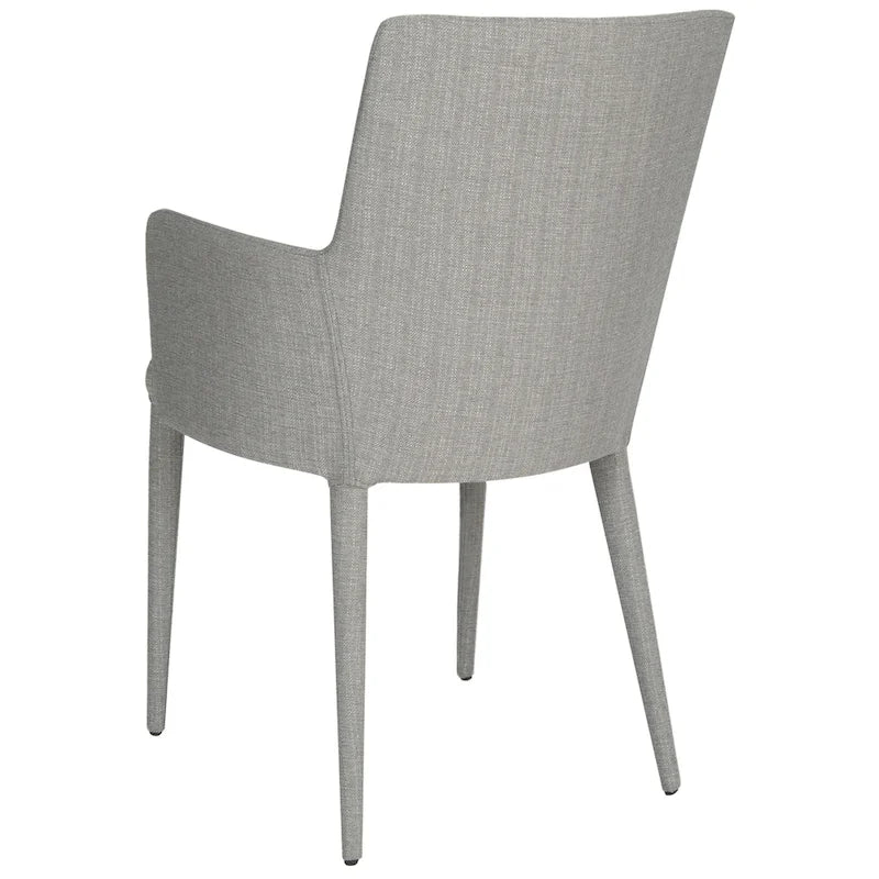 SAFAVIEH Elois Mid-Century Dining Modern White Arm Chair - 23.6 W x 21.6 L x 35.5 H - 24Wx22Dx36H