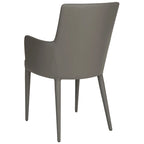 SAFAVIEH Elois Mid-Century Dining Modern White Arm Chair - 23.6 W x 21.6 L x 35.5 H - 24Wx22Dx36H