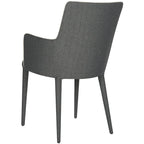 SAFAVIEH Elois Mid-Century Dining Modern White Arm Chair - 23.6 W x 21.6 L x 35.5 H - 24Wx22Dx36H