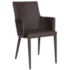 SAFAVIEH Elois Mid-Century Dining Modern White Arm Chair - 23.6 W x 21.6 L x 35.5 H - 24Wx22Dx36H