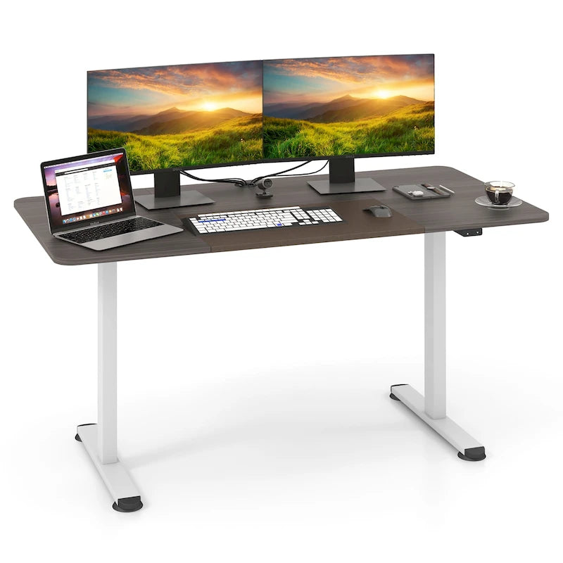 Gymax 55 Electric Standing Desk Height Adjustable Home Office Table
