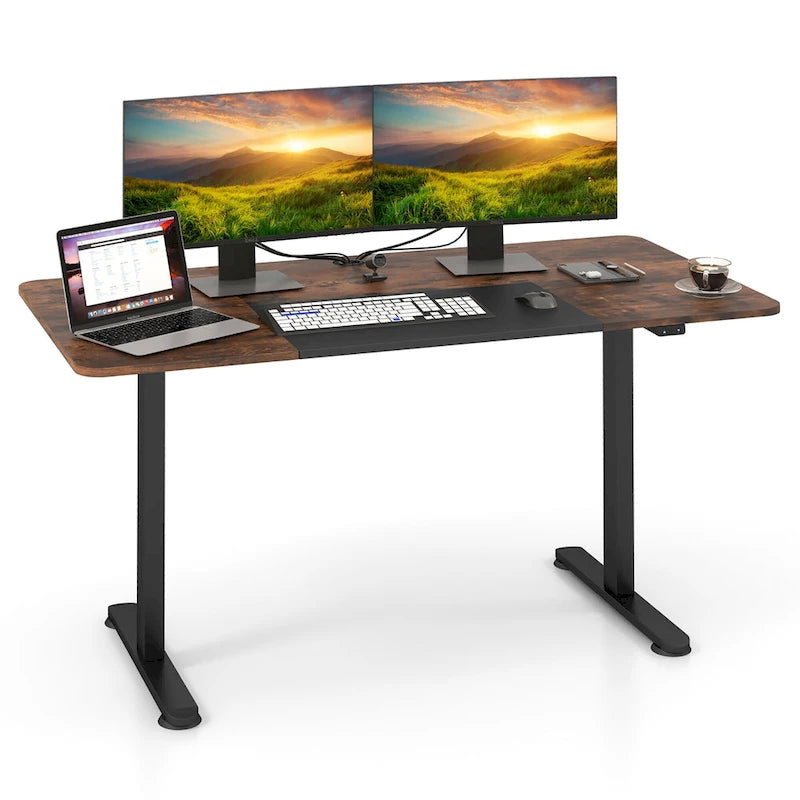 Gymax 55 Electric Standing Desk Height Adjustable Home Office Table