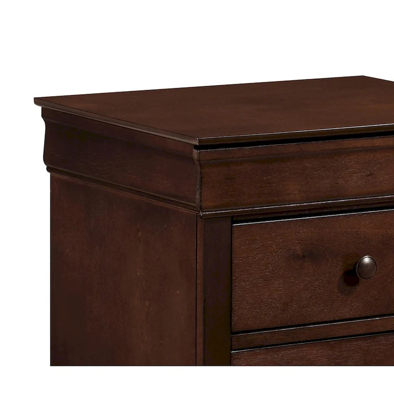 Traditional Solid Wood Nightstands, Bedroom Bedside Storage Cabinet, Living Room Side Table with Drawers, Entry Side Table