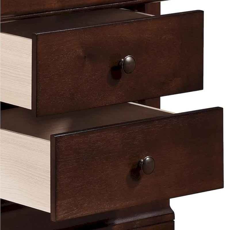 Traditional Solid Wood Nightstands, Bedroom Bedside Storage Cabinet, Living Room Side Table with Drawers, Entry Side Table