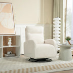 Modern Upholstered Swivel Glider Rocking Chair for Nursery