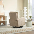 Modern Upholstered Swivel Glider Rocking Chair for Nursery