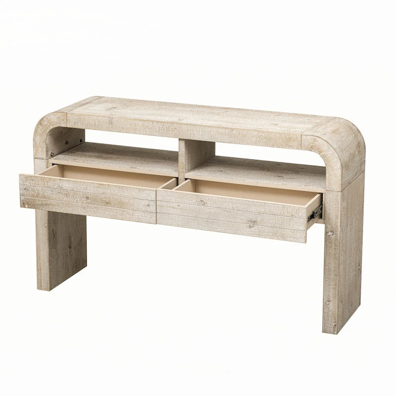 Console Table Entryway Table, Natural Wood Wash