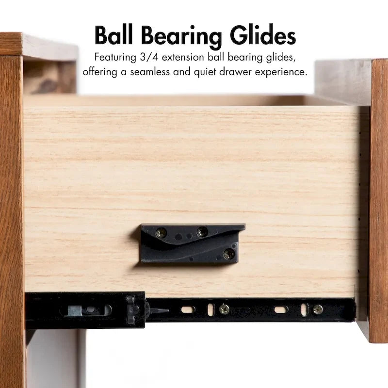 Furniture of America Beau Midcentury 4-Piece Low Profile Platform Bedroom Set