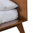 Furniture of America Beau Midcentury 4-Piece Low Profile Platform Bedroom Set