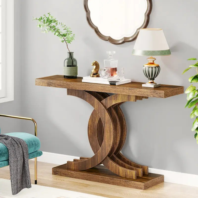 Console Tables for Entryway, Farmhouse 39 Wooden Sofa Table