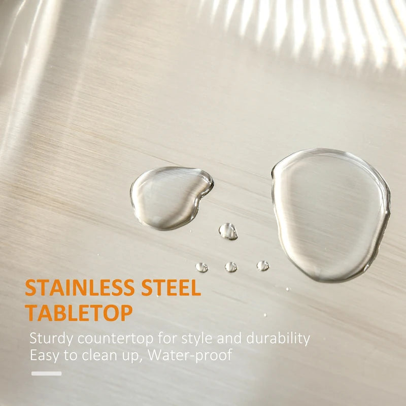 Rolling Kitchen Island With Storage(no include stool)