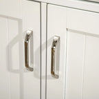 Kitchen Island With Storage Cabinet And 2-Level Rubber Wood Tabletop(no include stool)