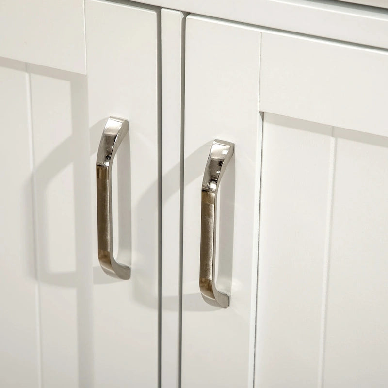 Kitchen Island With Storage Cabinet And 2-Level Rubber Wood Tabletop(no include stool)